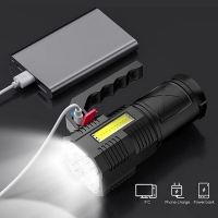 Lanterna reincarcabila cu LED-uri de mare putere, functii multiple, IPX4, Dekton, DT50622
